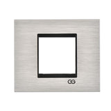 Rama decorativa inox 2 module argintiu/negru