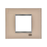 Rama decorativa sticla 2 module maro/crom