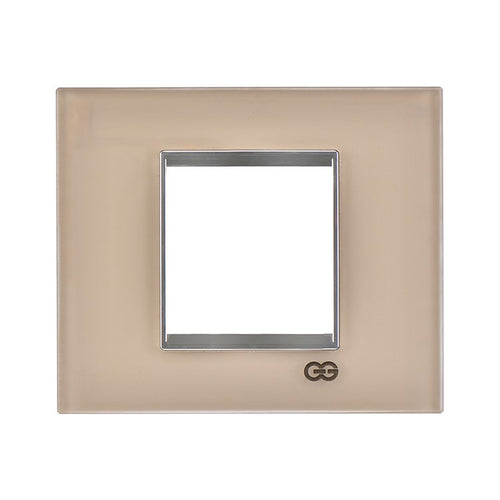 Rama decorativa sticla 2 module maro/crom