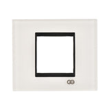 Rama decorativa sticla 2 module alb/negru
