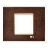 Rama decorativa lemn 2 module wenge/ bej metalic