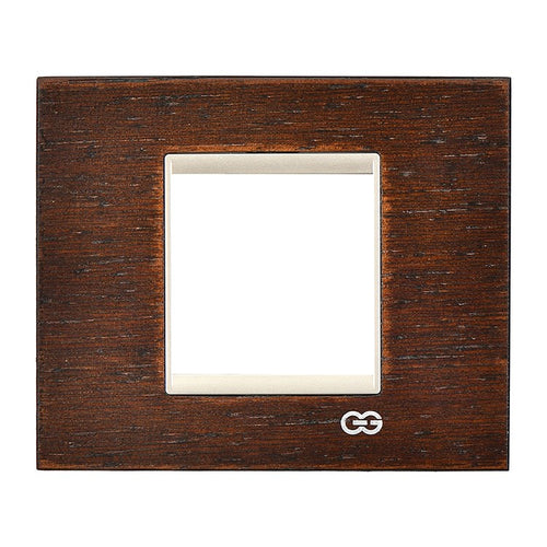 Rama decorativa lemn 2 module wenge/ bej metalic