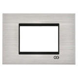 Rama decorativa inox 3 module argintiu/negru