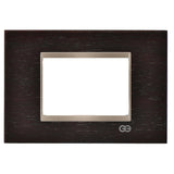 Rama decorativa lemn 3 module wenge/ bej metalic