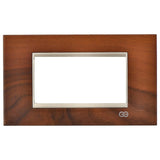 Rama decorativa lemn 4 module walnut/bej metalic