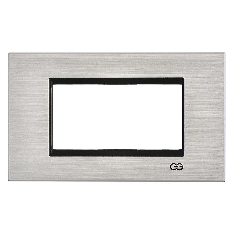 Rama decorativa inox 4 module argintiu/negru