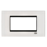 Rama decorativa sticla 4 module alb/negru