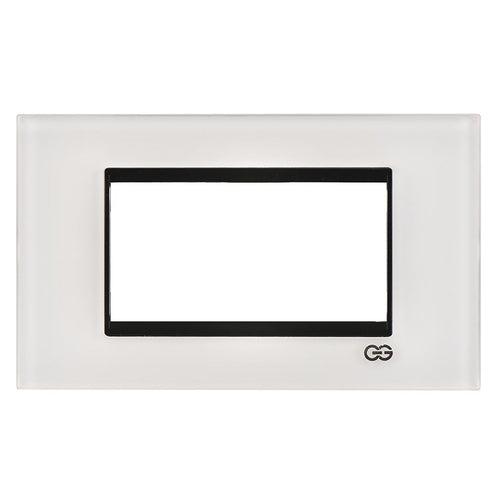 Rama decorativa sticla 4 module alb/negru