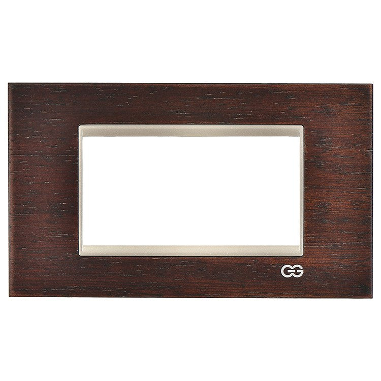 Rama decorativa lemn 4 module wenge/ bej metalic