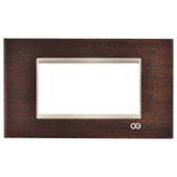 Rama decorativa lemn 4 module wenge/ bej metalic