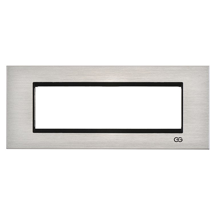 Rama decorativa inox 7 module argintiu/negru
