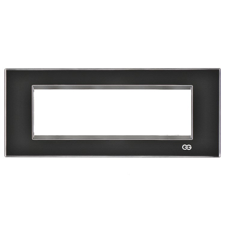 Rama decorativa sticla 7 module negru/crom