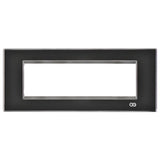 Rama decorativa sticla 7 module negru/crom