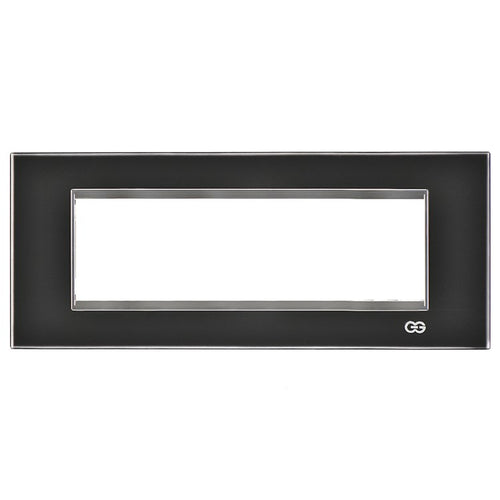 Rama decorativa sticla 7 module negru/crom