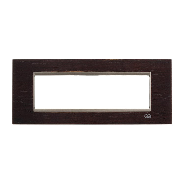Rama decorativa lemn 7 module wenge/ bej metalic