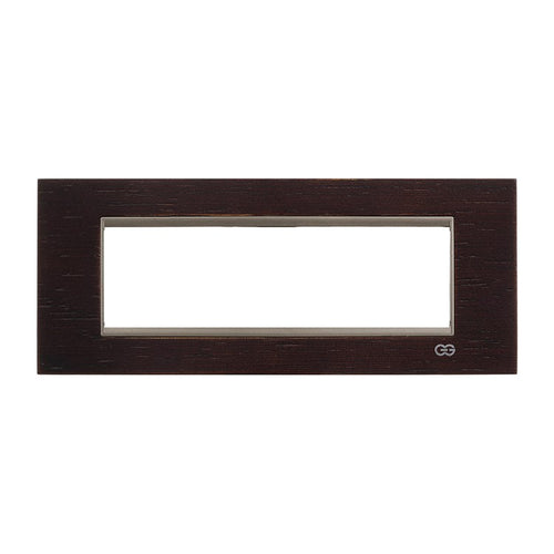 Rama decorativa lemn 7 module wenge/ bej metalic