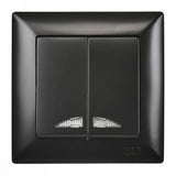 Intrerupator Dublu cu Led Fume VISAGE