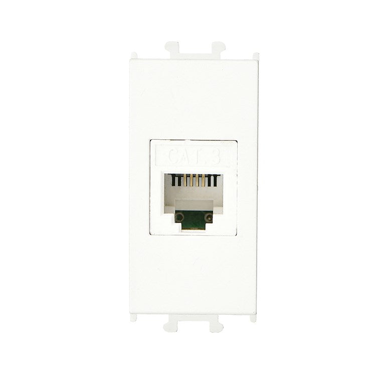 Priza telefon RJ11 Cat.3 alb