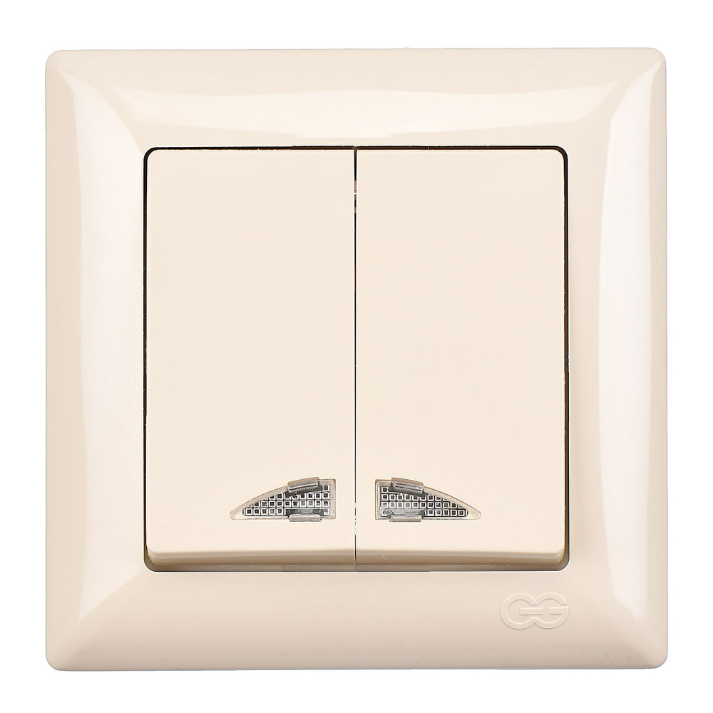 Intrerupator dublu cu led