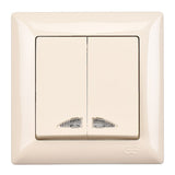 Intrerupator dublu cu led