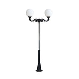 Stalp decorativ M008 cu brat dublu ADAM si felinar Fumagalli GLOB