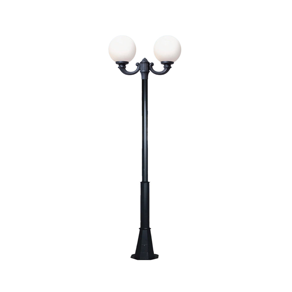Stalp decorativ M008 cu brat dublu OFIR si felinar tip GLOB